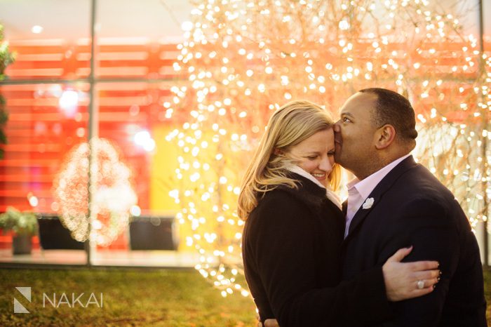 winter chicago engagement photo session