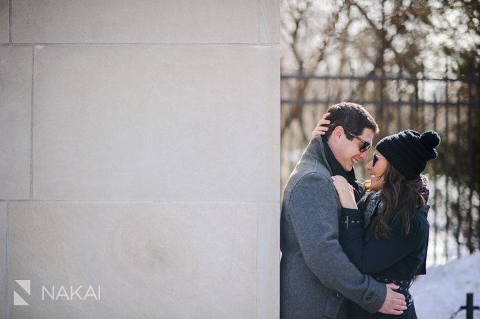 lincoln park chicago engagement winter picture