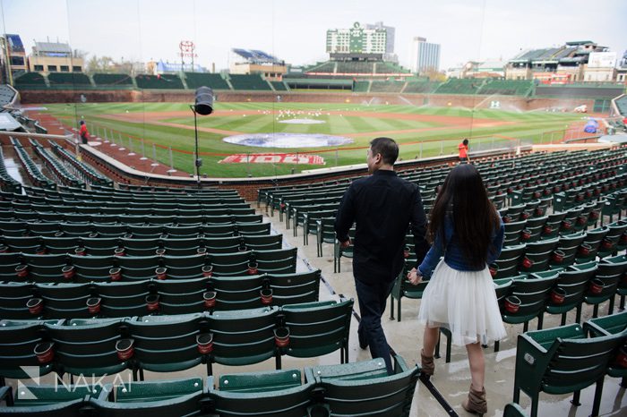 wrigley field engagement picture