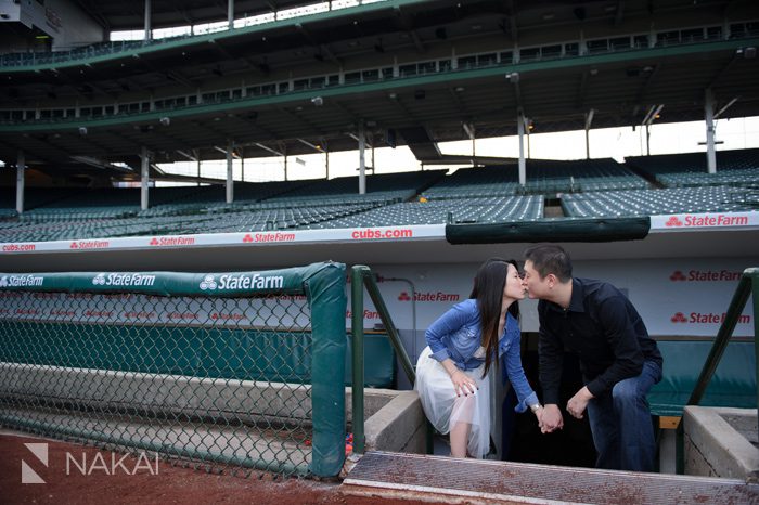 chicago cubs engagement photo