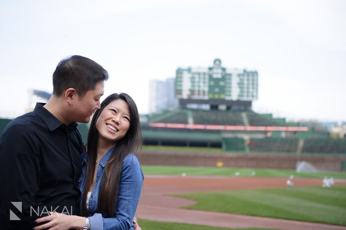 chicago cubs engagement photo