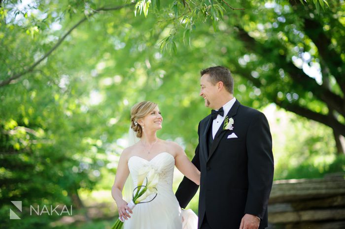 chicago lily pond wedding photos