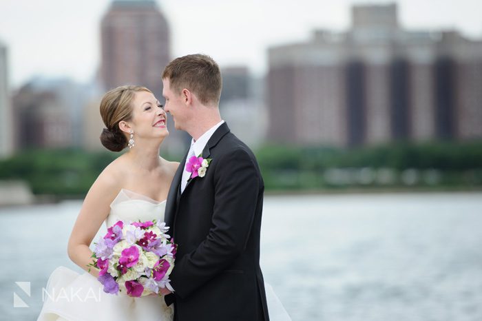 adler chicago skyline lake wedding picture