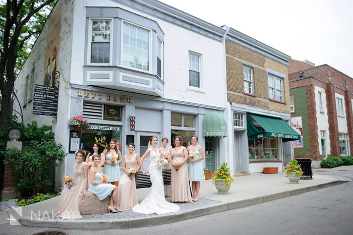 downtown Lake Forest wedding pictures