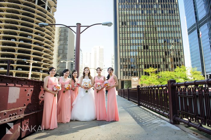chicago bridge wedding photo