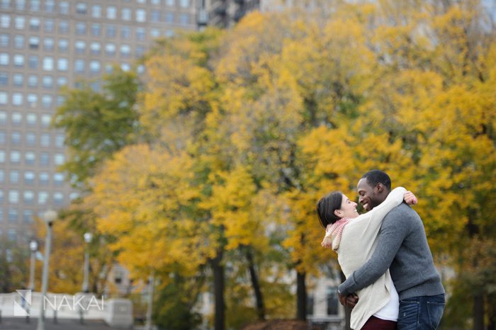 downtown chicago engagement photos