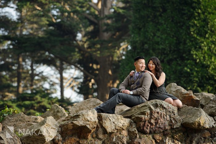 San Francisco golden gate park engagement photo 