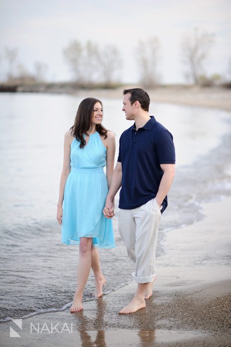 beach engagement photos chicago