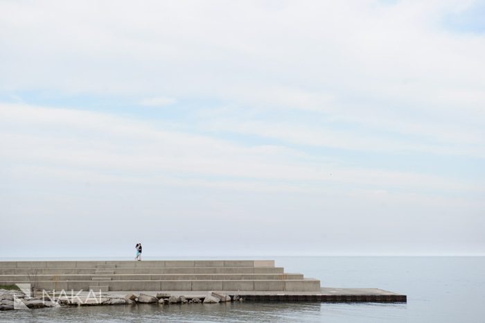 lakefront lake michigan engagement pictures chicago