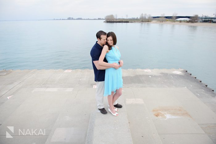 lakefront lake michigan engagement pictures chicago