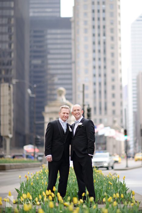 same sex wedding photo chicago 