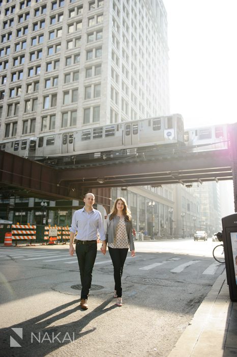 downtown chicago engagement session pictures