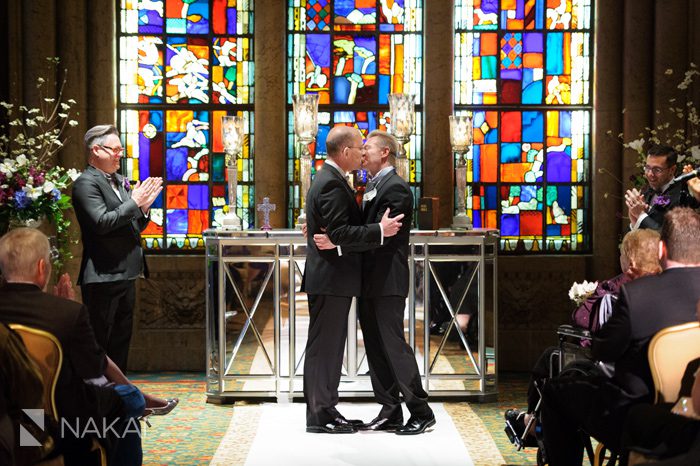 same sex wedding ceremony photo chicago intercontinental 