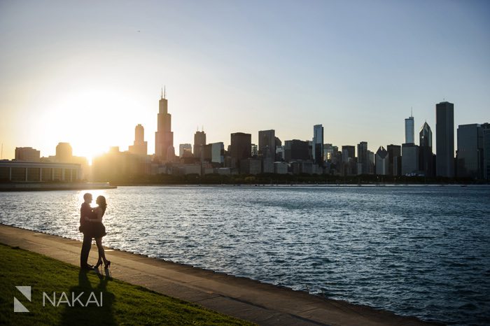 chicago skyline engagement session pictures