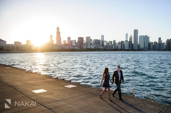 chicago skyline engagement photographer