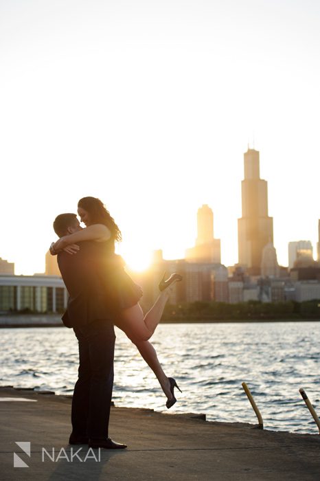 chicago skyline engagement session photos