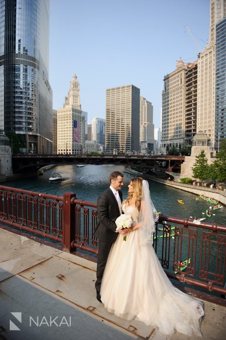 chicago wedding photographer river photos
