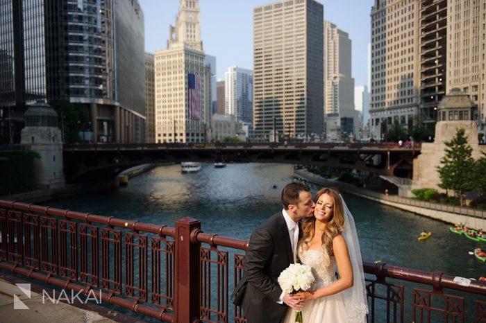 chicago wedding photographer river pictures
