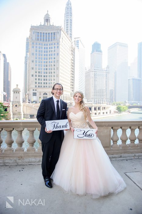 chicago wrigley building wedding photos