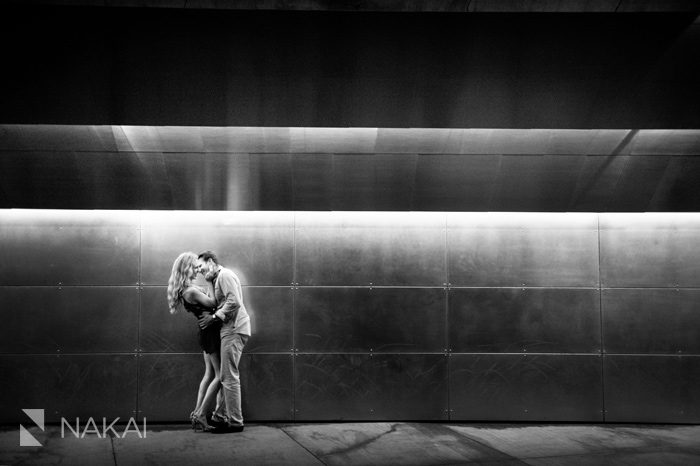 best chicago engagement photo at night