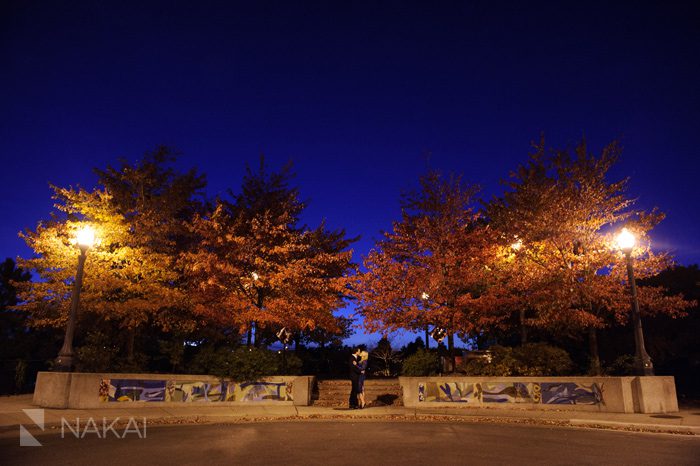 best chicago engagement pictures at night