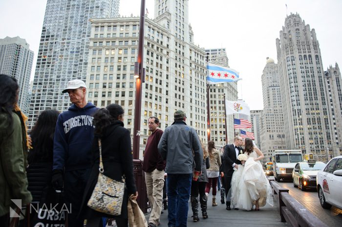 chicago wedding photo michigan ave