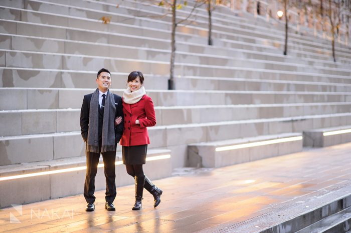 creative chicago engagement photos