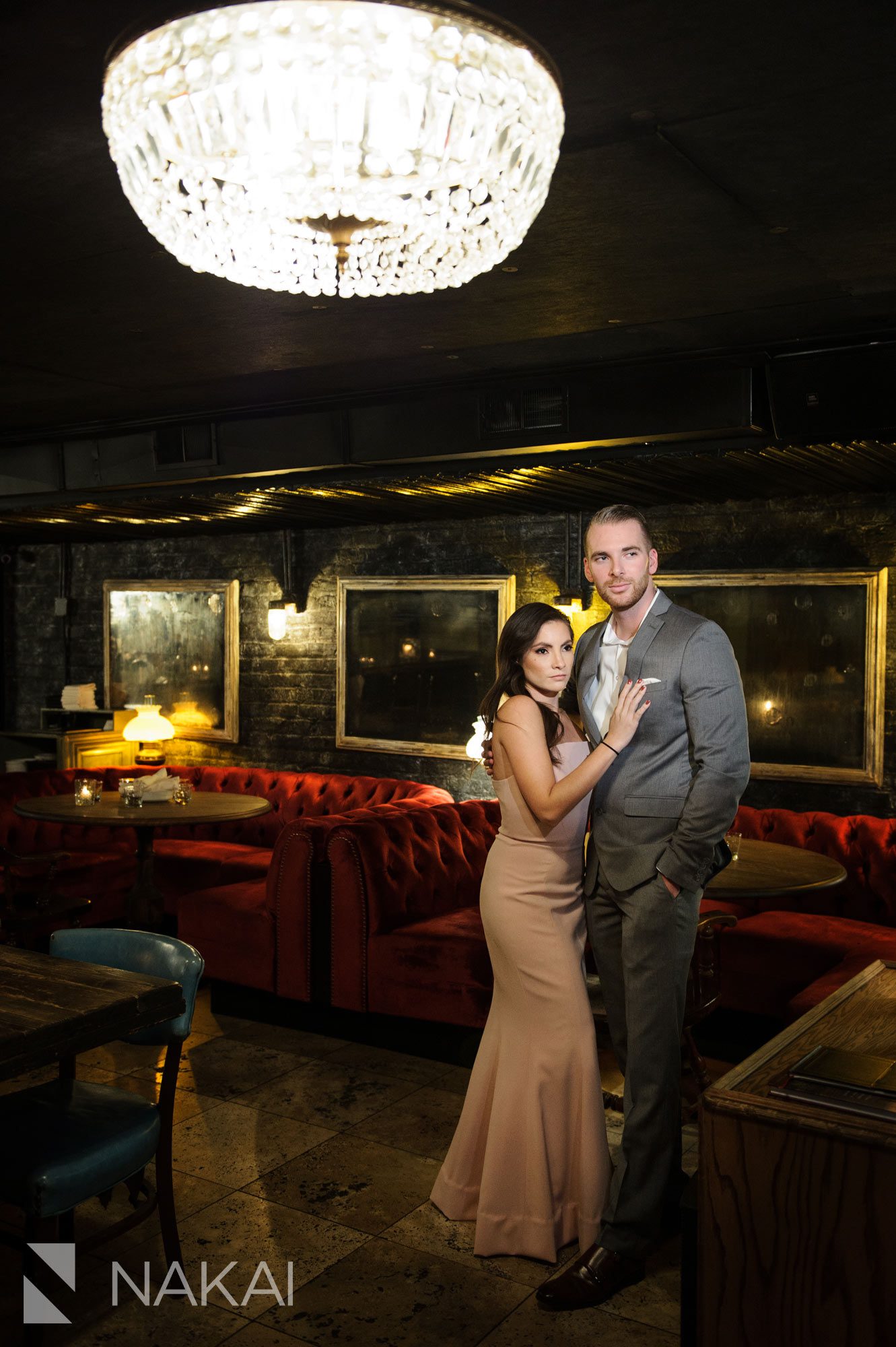 gilt bar engagement photos chicago 