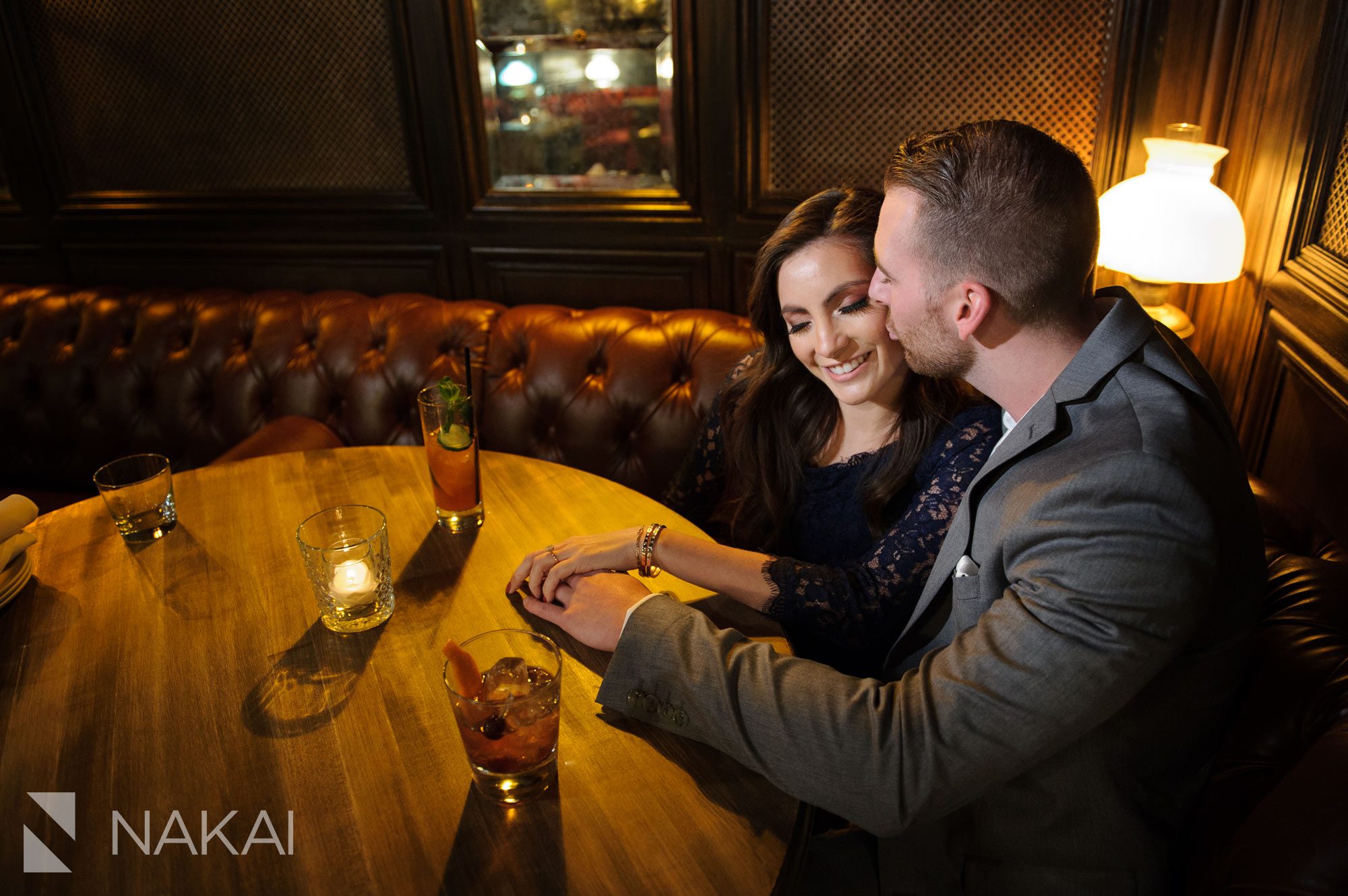 gilt bar engagement pictures chicago 