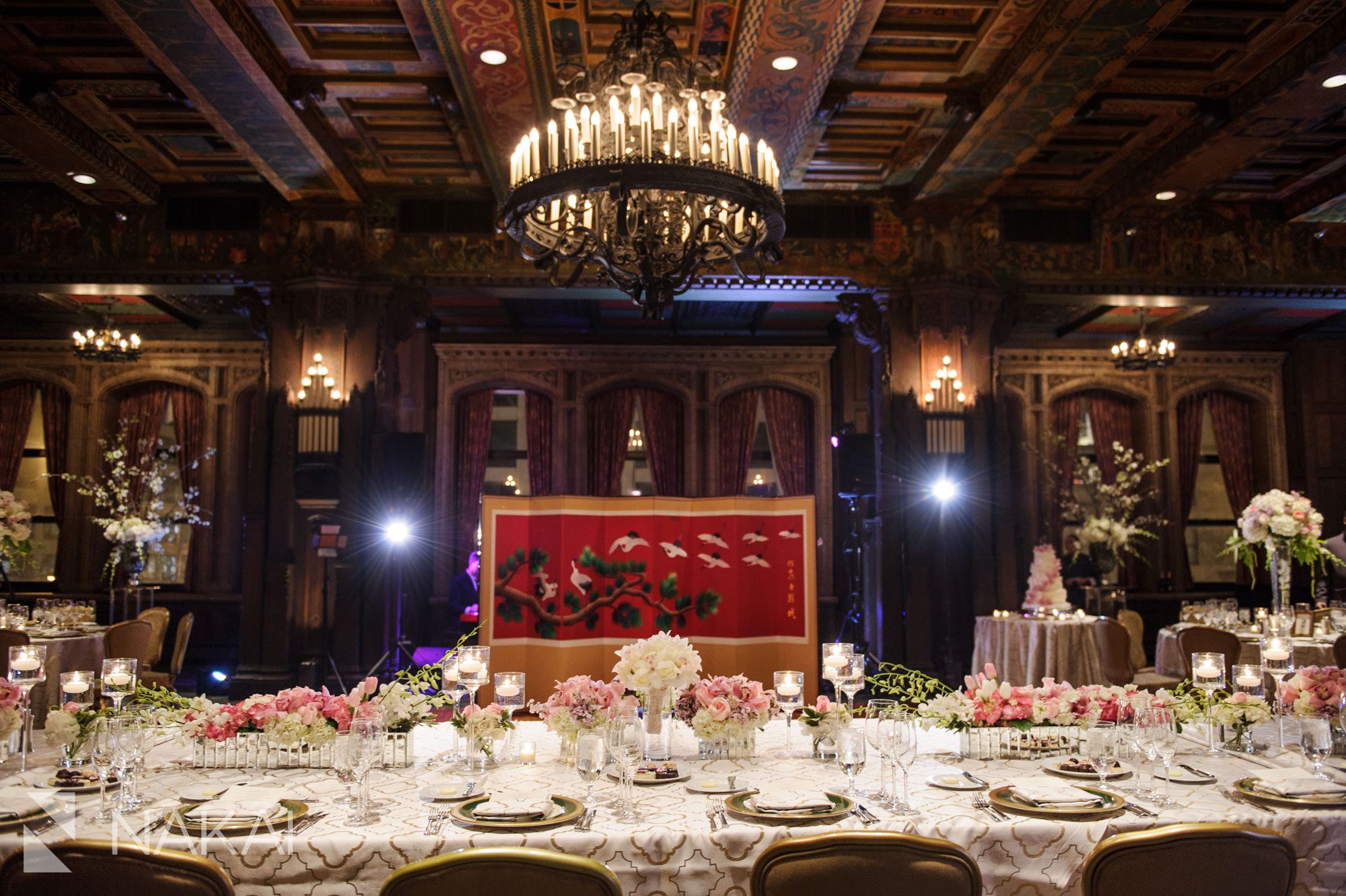 intercontinental mag mile wedding photographer chicago hall of lions wedding reception