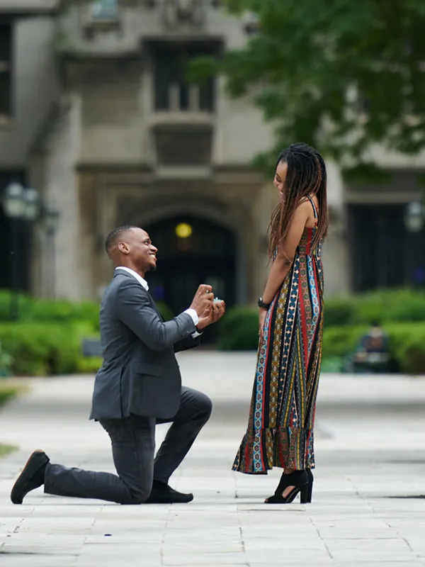 chicago proposal photographer at University of Chicago