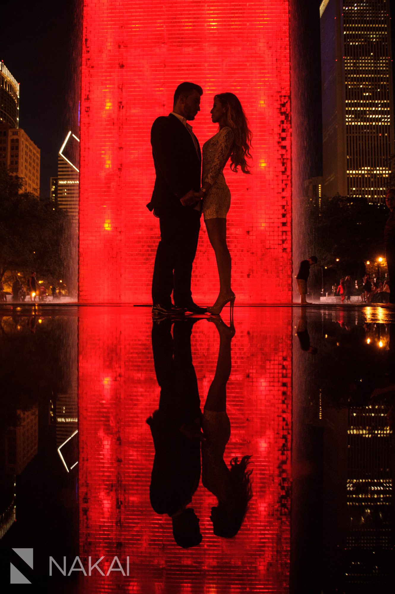 top chicago photography spots engagement night