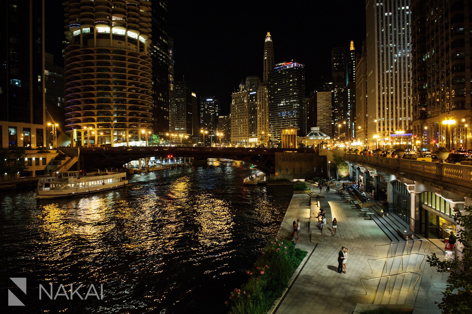 best chicago photography locations engagement night