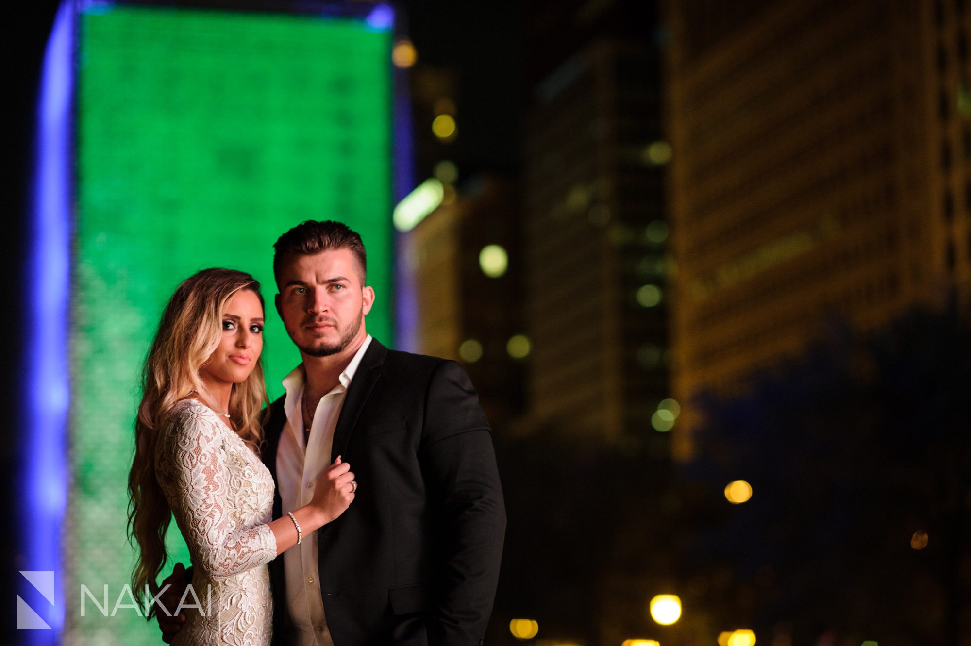 best night chicago photo locations engagement pictures