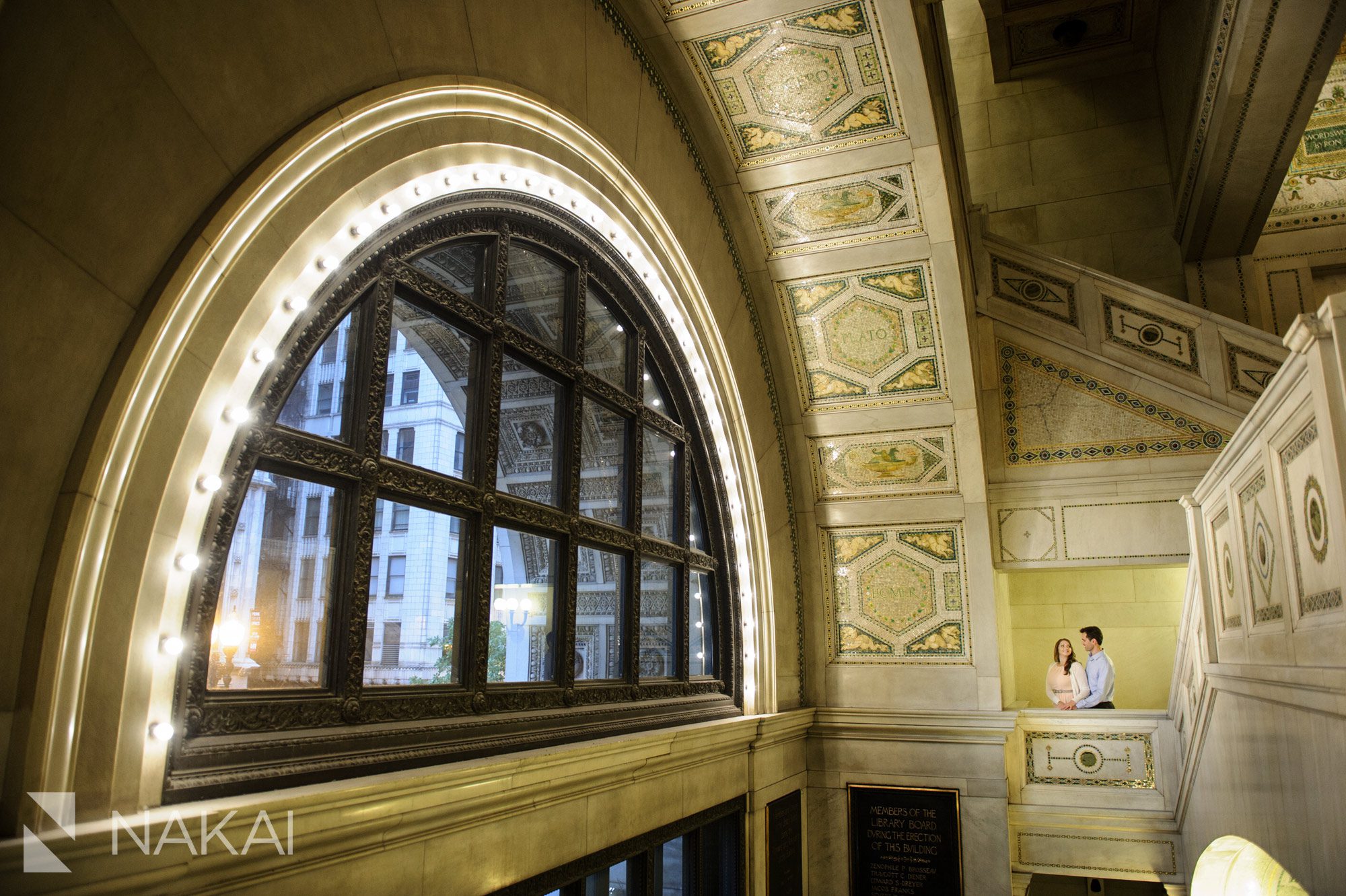 creative chicago engagement photo cultural center