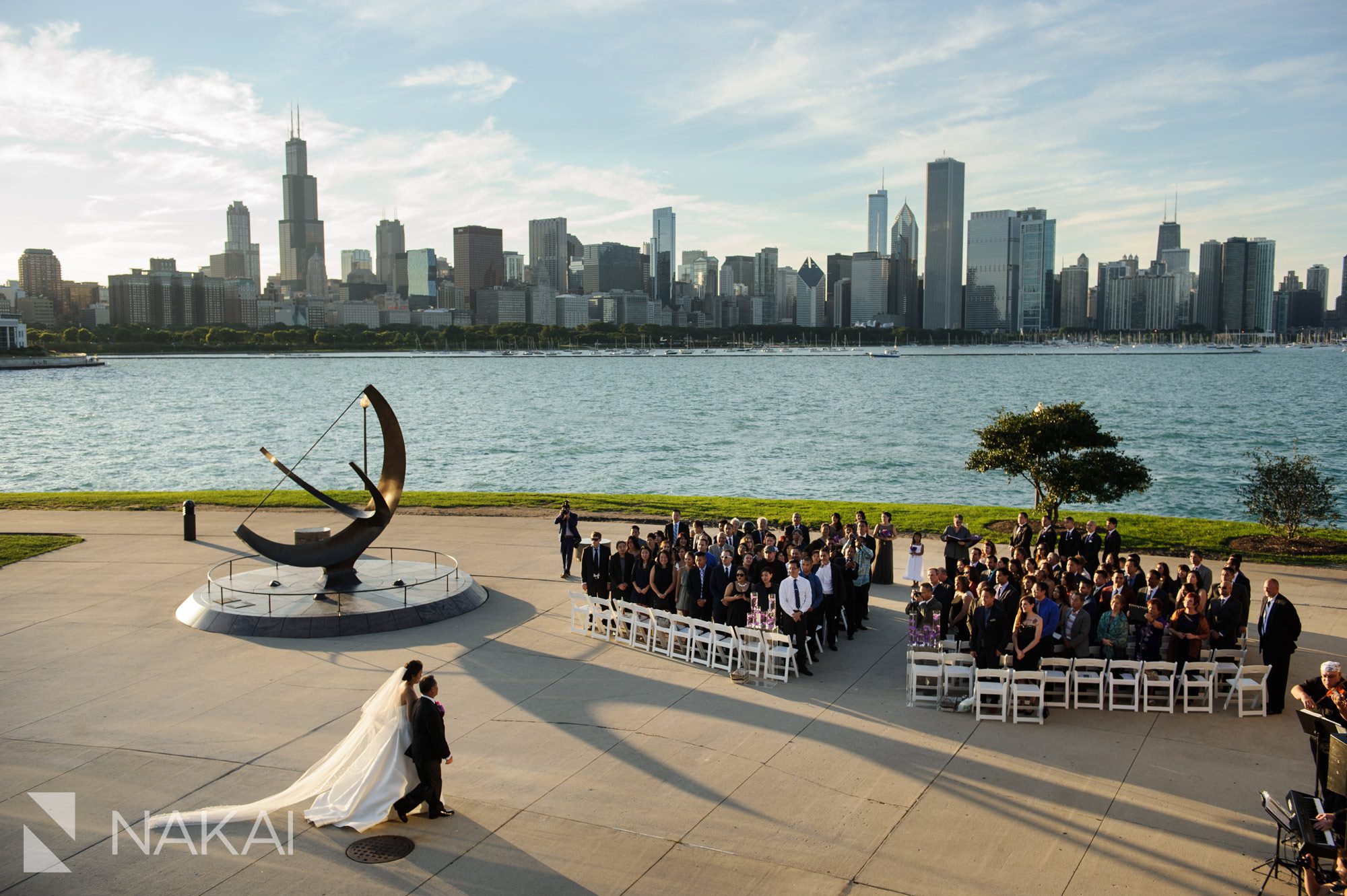 adler planetarium wedding ceremony photography