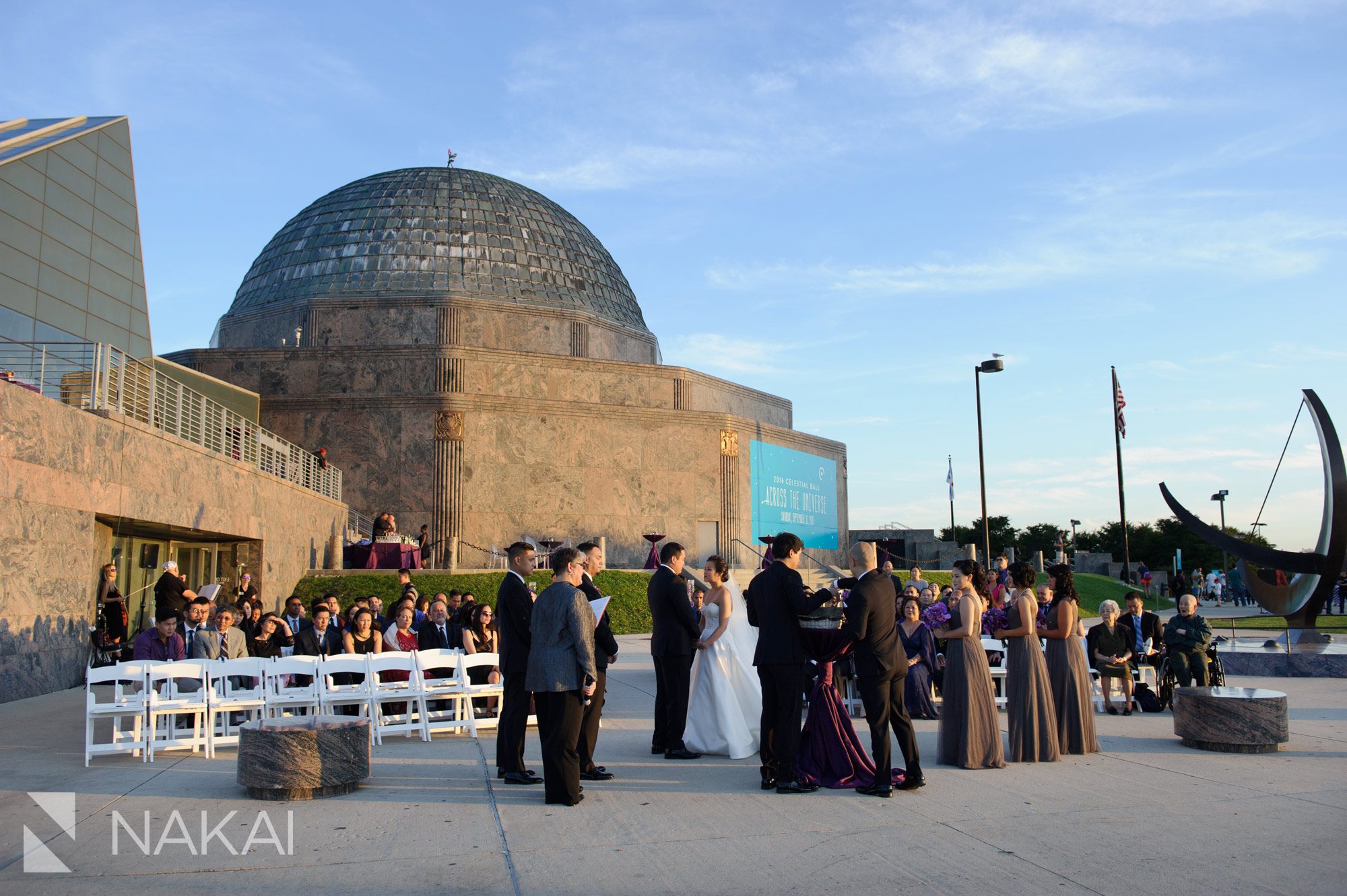 adler planetarium wedding ceremony photos