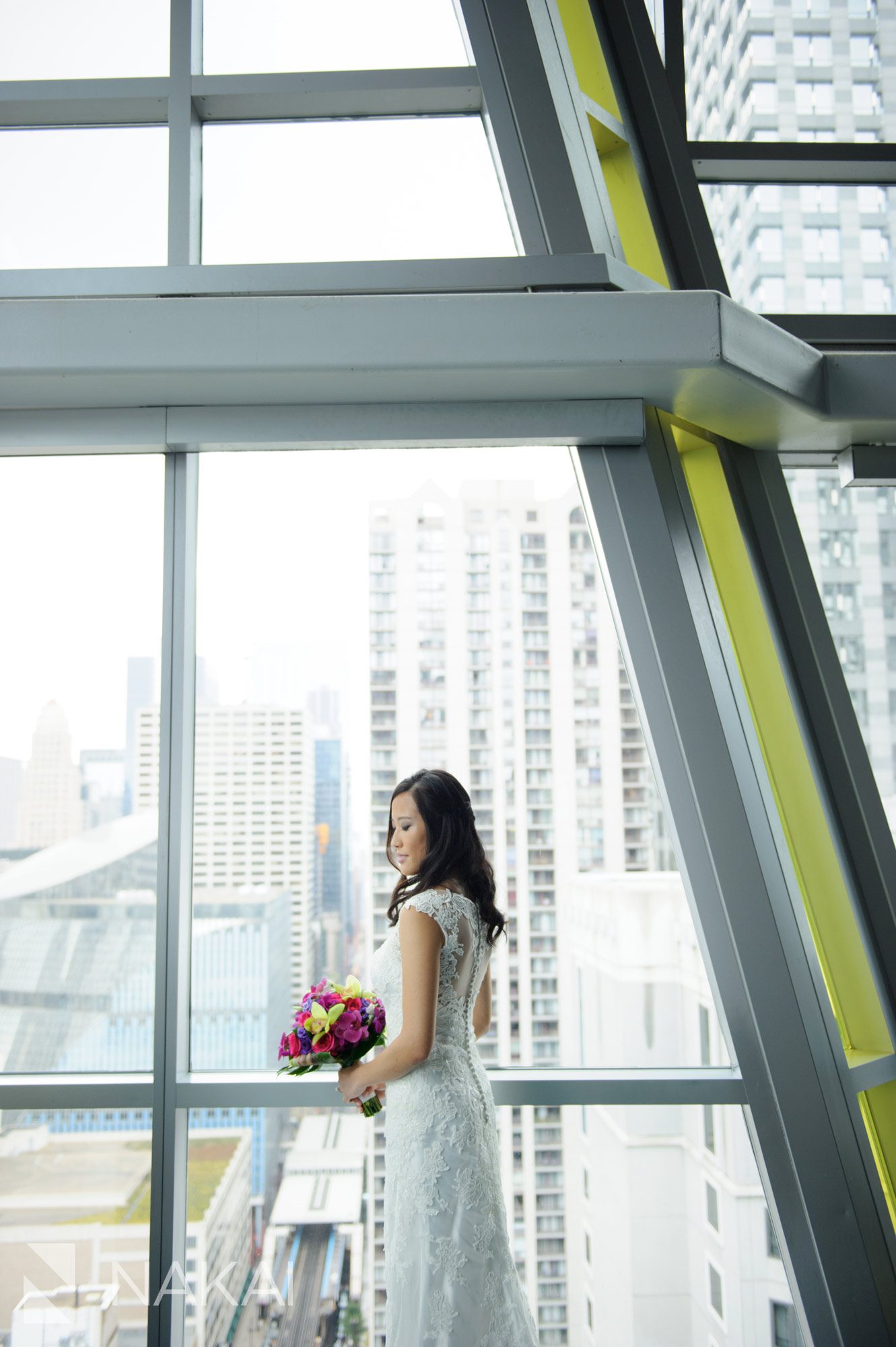 the wit wedding photographer roof bride chicago hotel