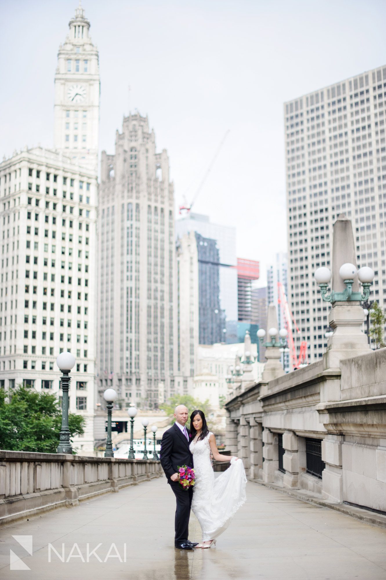 chicago riverwalk wedding photographer bride groom