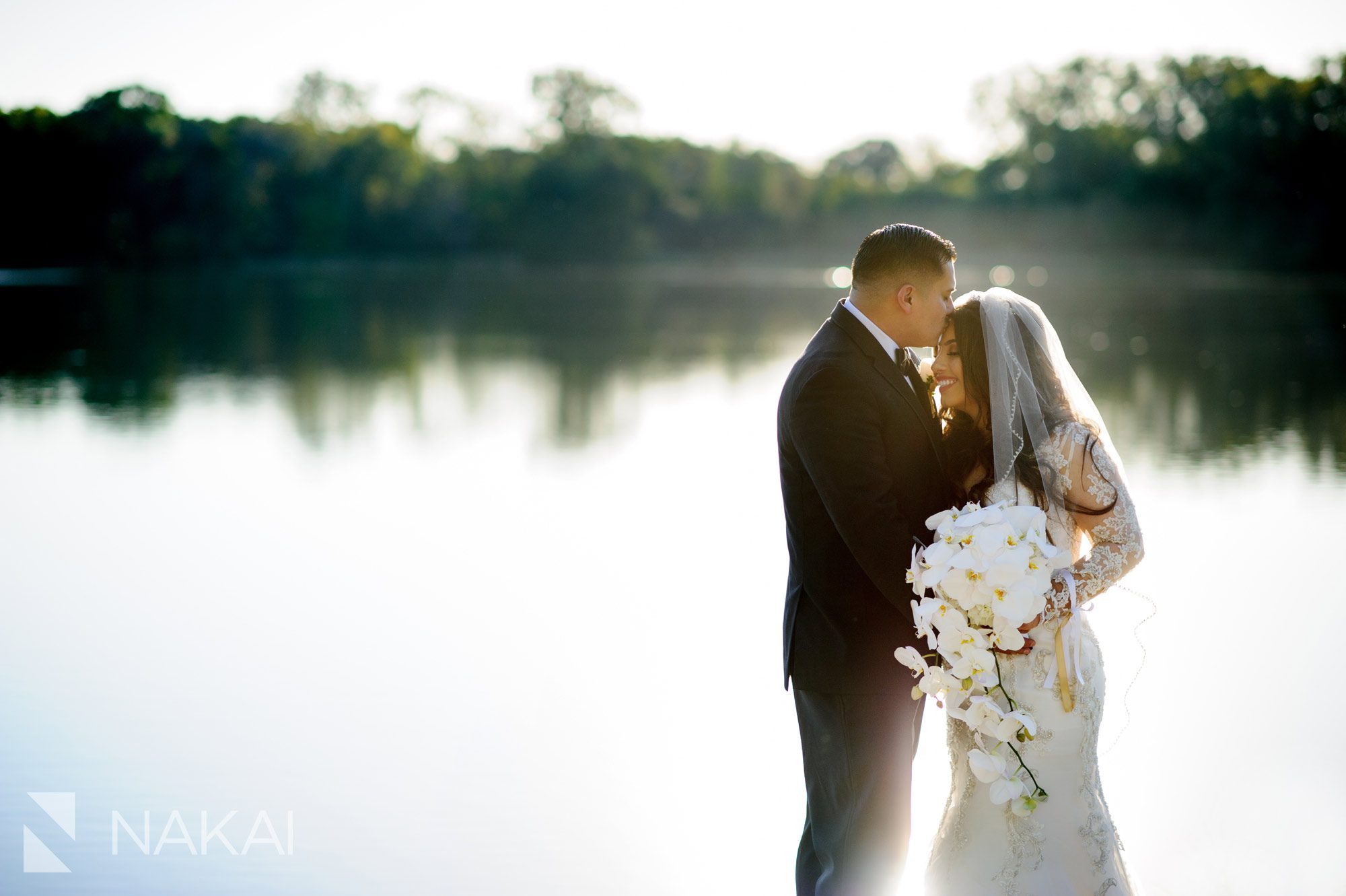 chicago forest preserve wedding pictures fall colors