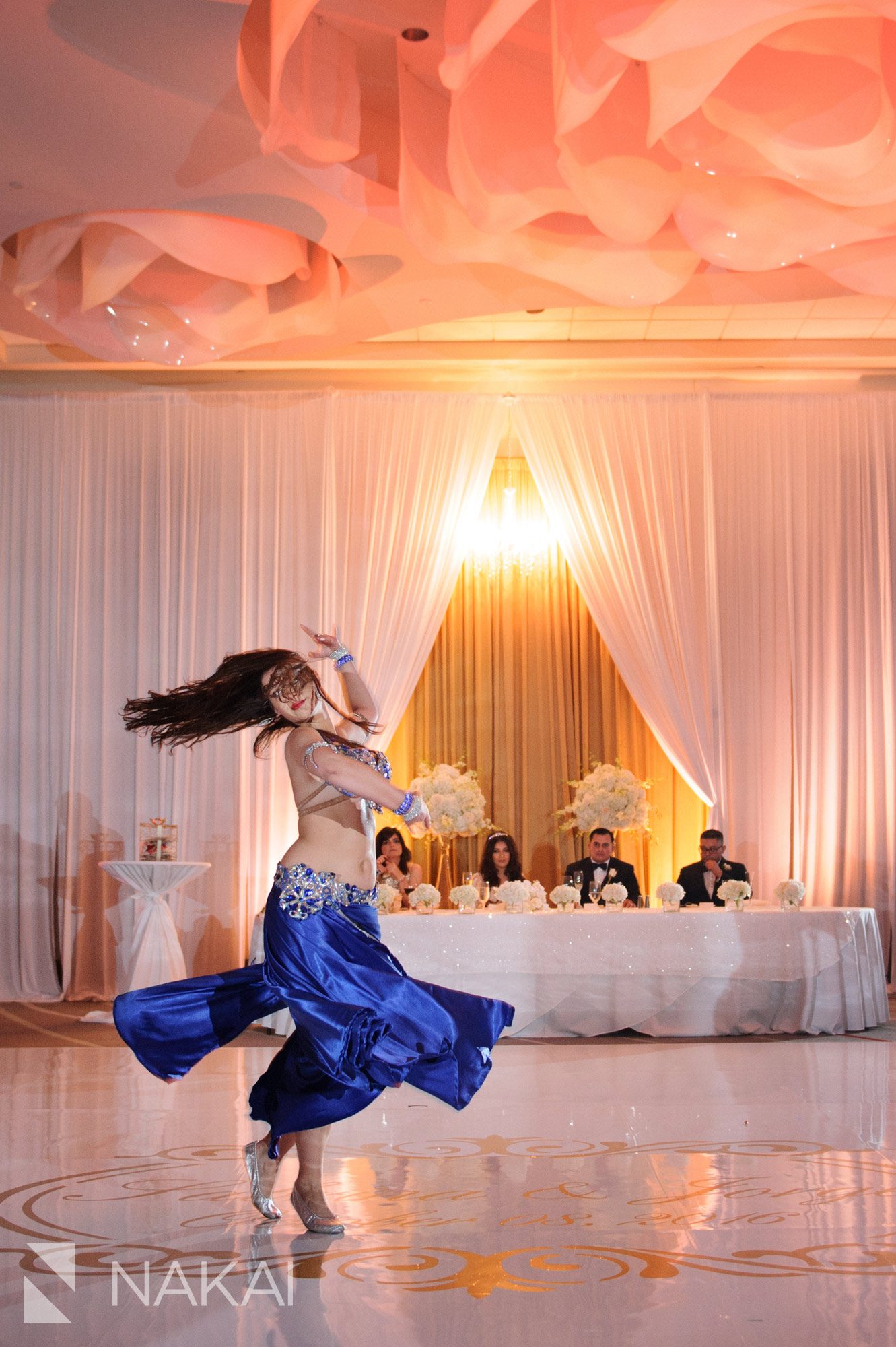 loews chicago ohare wedding reception photos belly dancers assyrian