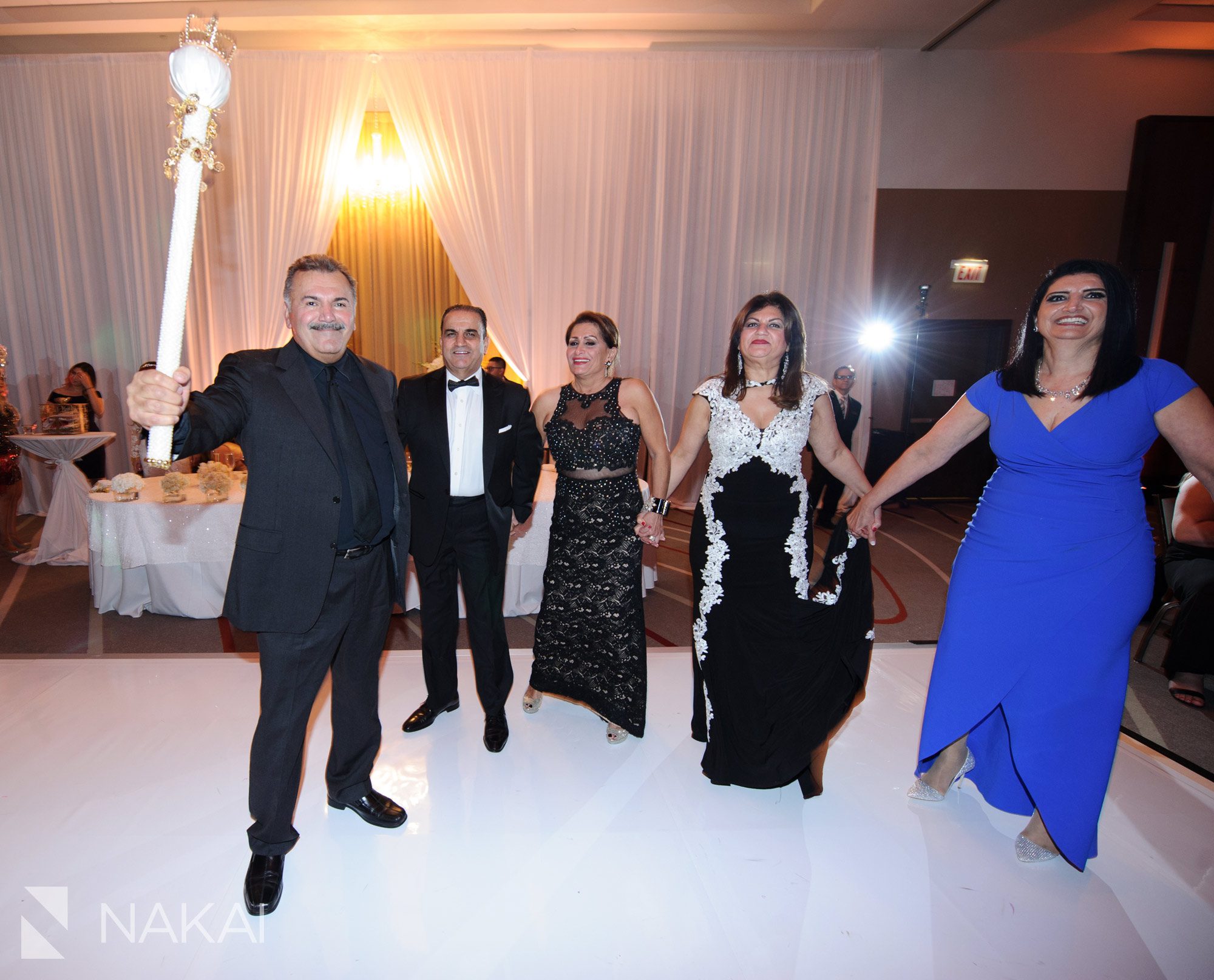 loews chicago ohare wedding reception picture assyrian dancing