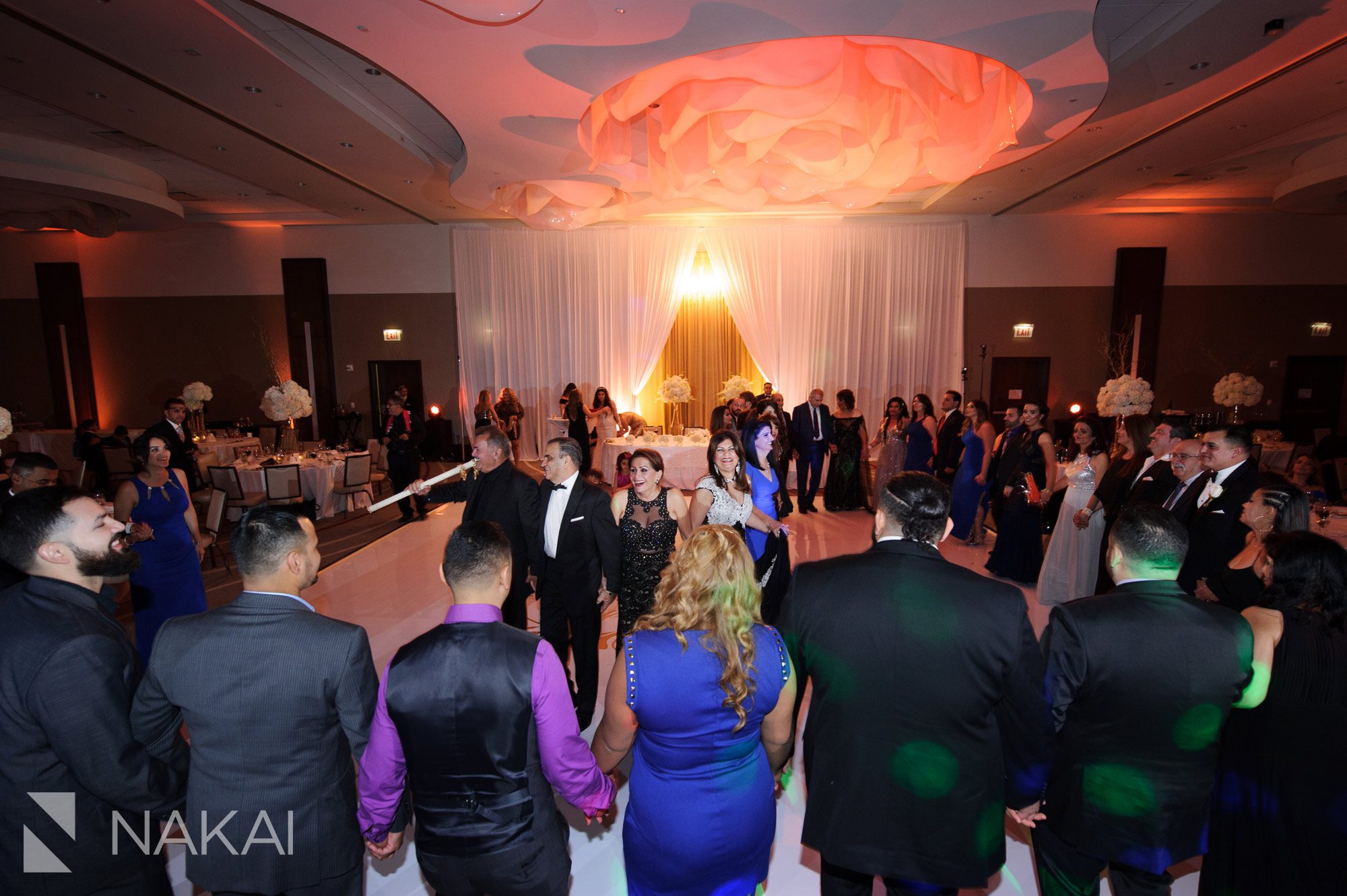 loews chicago ohare wedding reception photo assyrian dancing