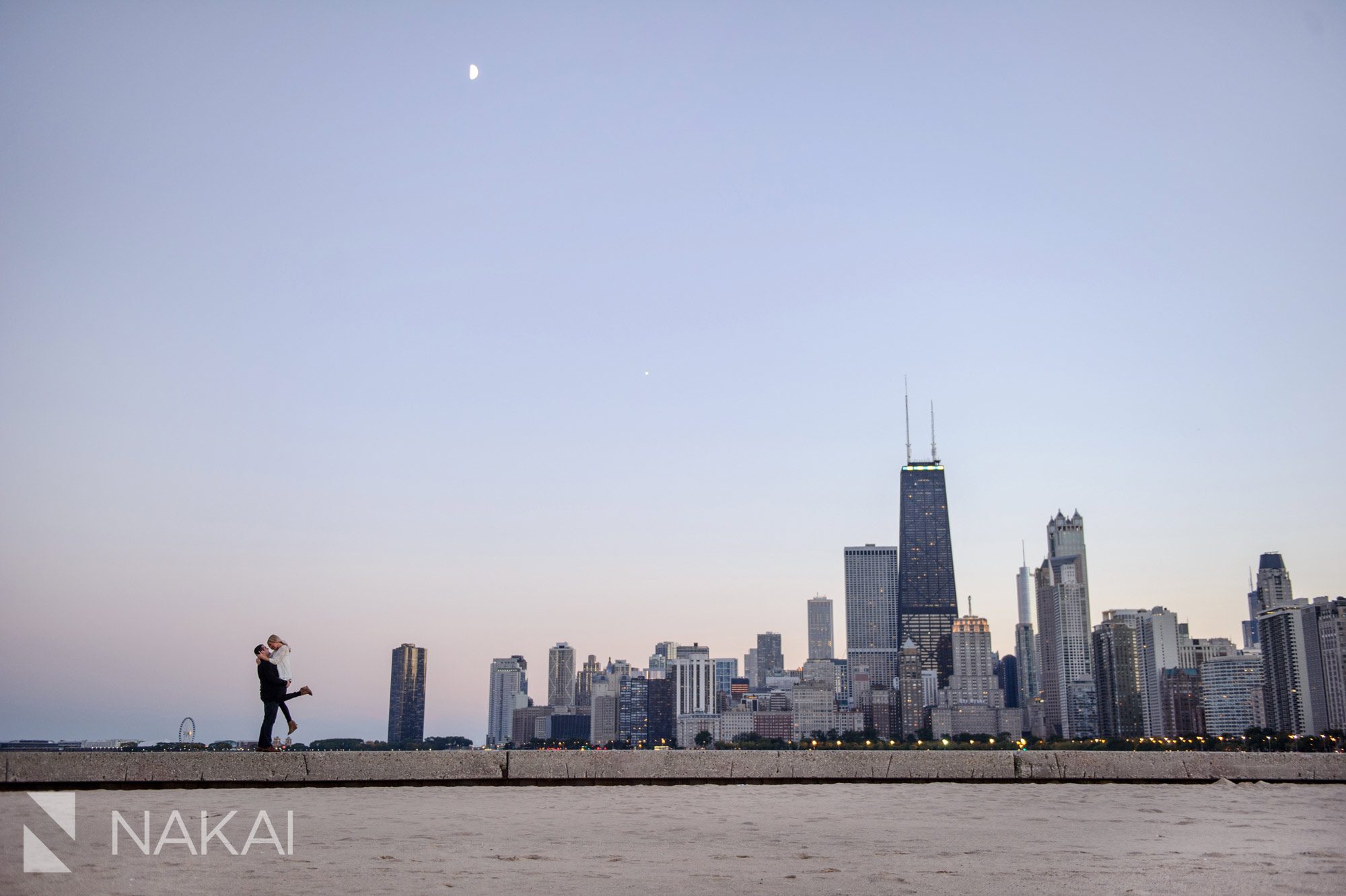 north avenue beach top chicago engagement photo location