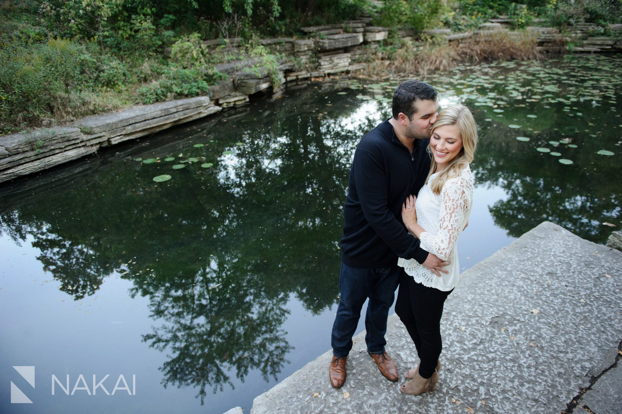 lily pond top chicago engagement photo location