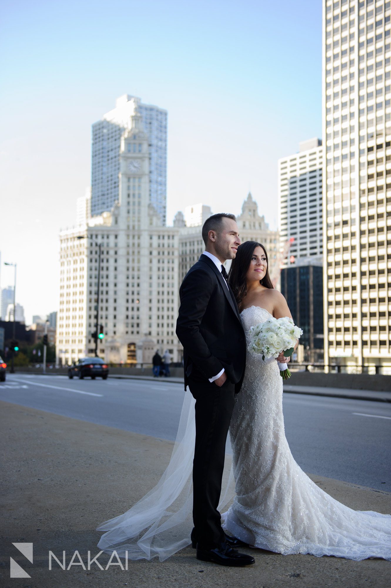 chicago riverwalk wedding picture
