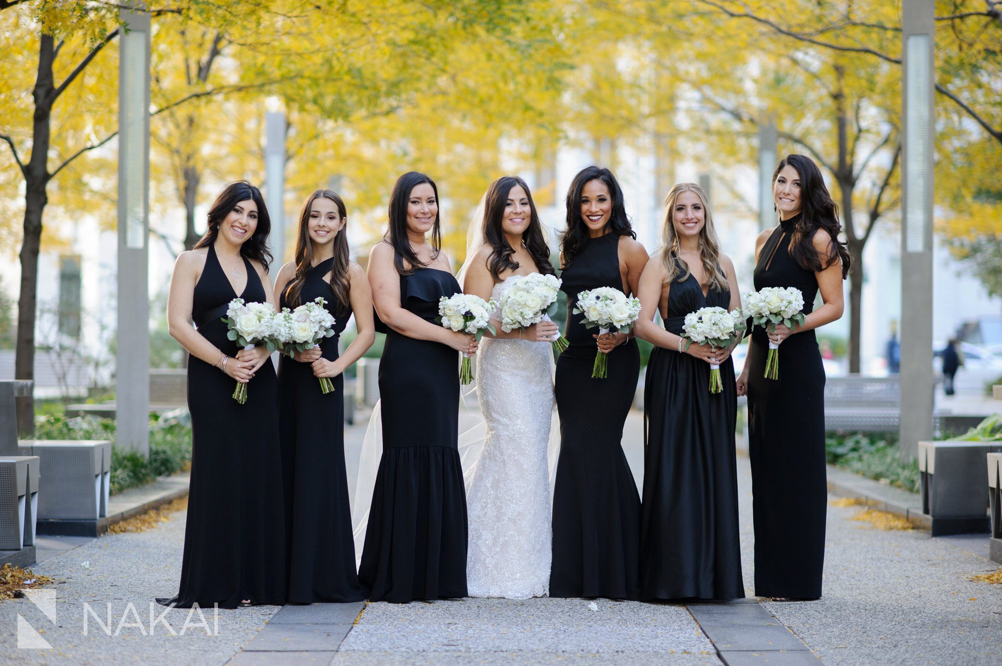 chicago fairmont wedding photo bridal party