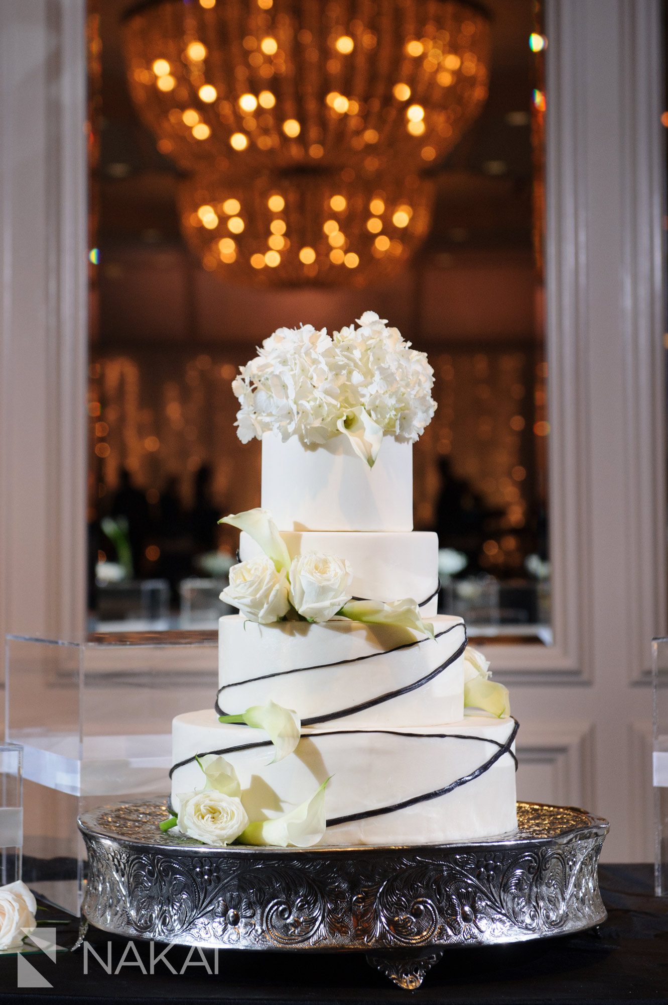 wedding fairmont reception chicago wedding cake photo 