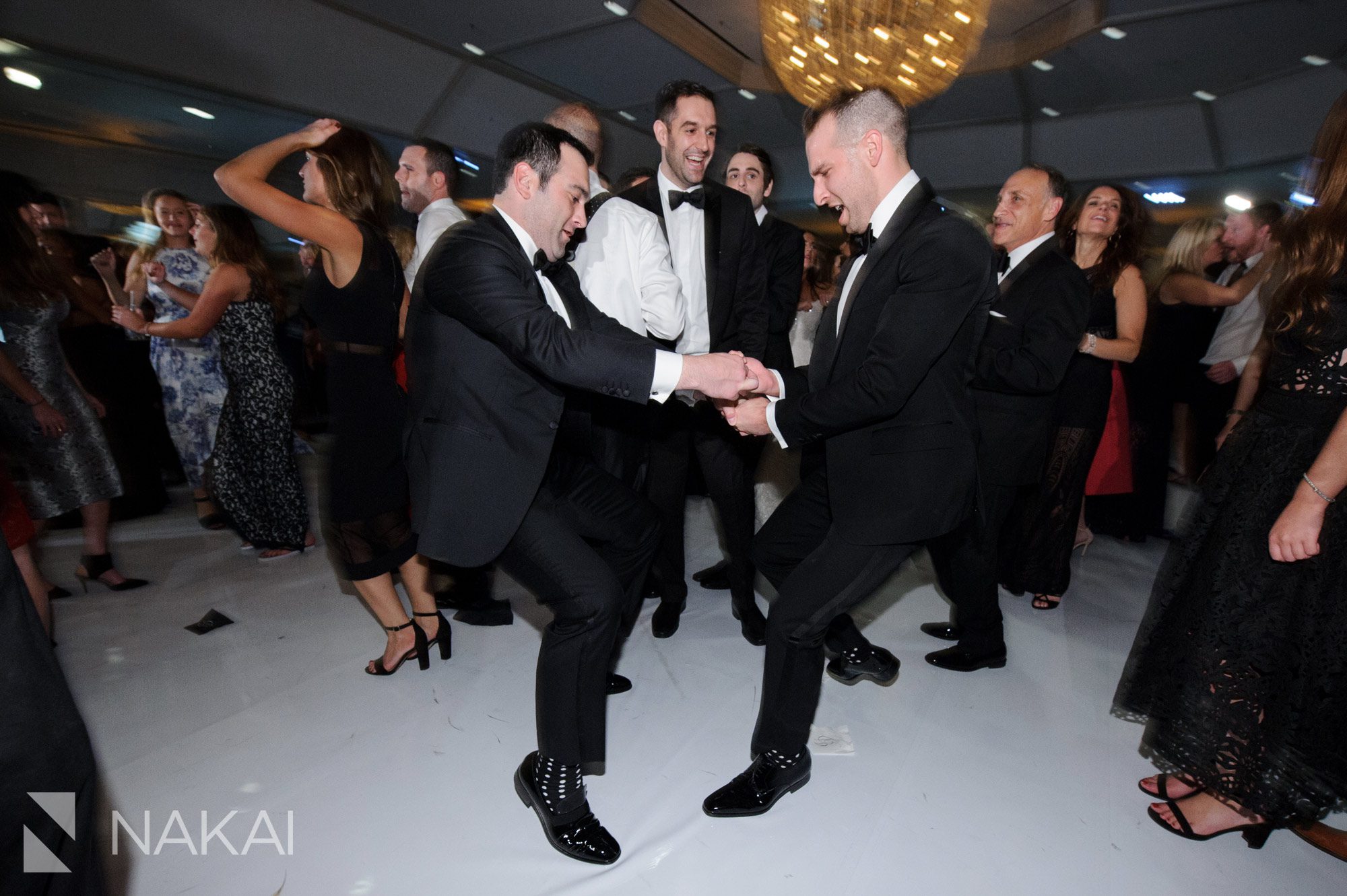 fairmont chicago wedding reception photo hora dancing jewish