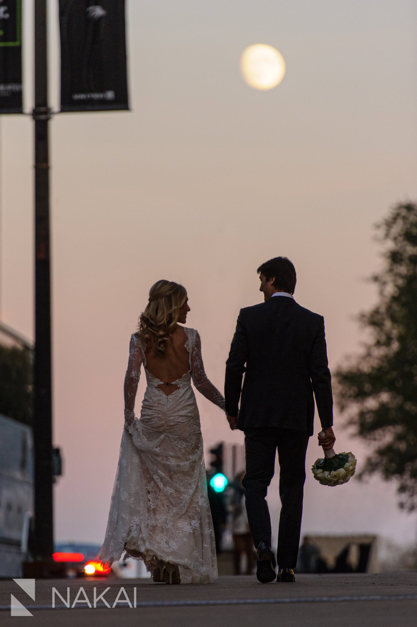 millennium park best wedding photographer sunset